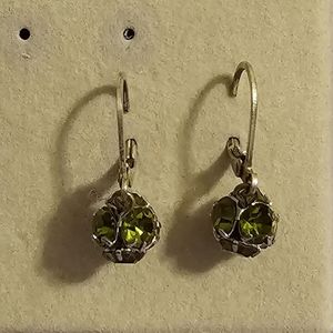 Peridot earrings in silver